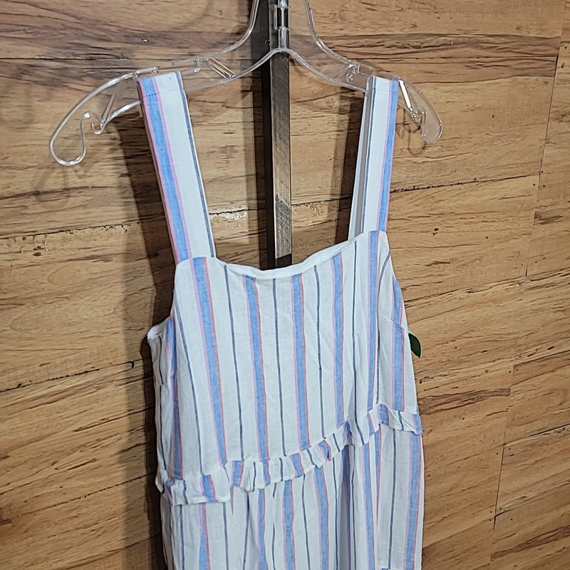 Rails Red White Blue Size S Linen Blend Tank Dress NWT