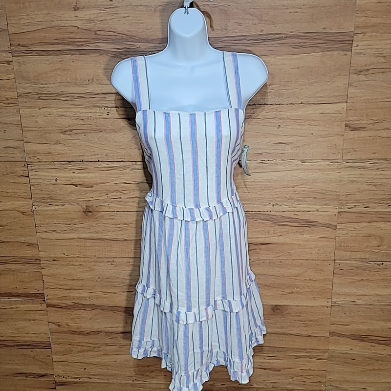 Rails Red White Blue Size S Linen Blend Tank Dress NWT