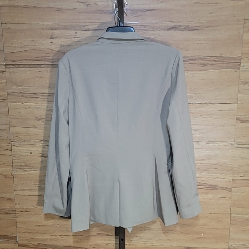 Aqua Size S Beige Joanie Double-Breasted Blazer NWT