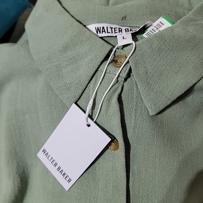 Walter Baker Size L Green Button Down Sylvia Top NWT