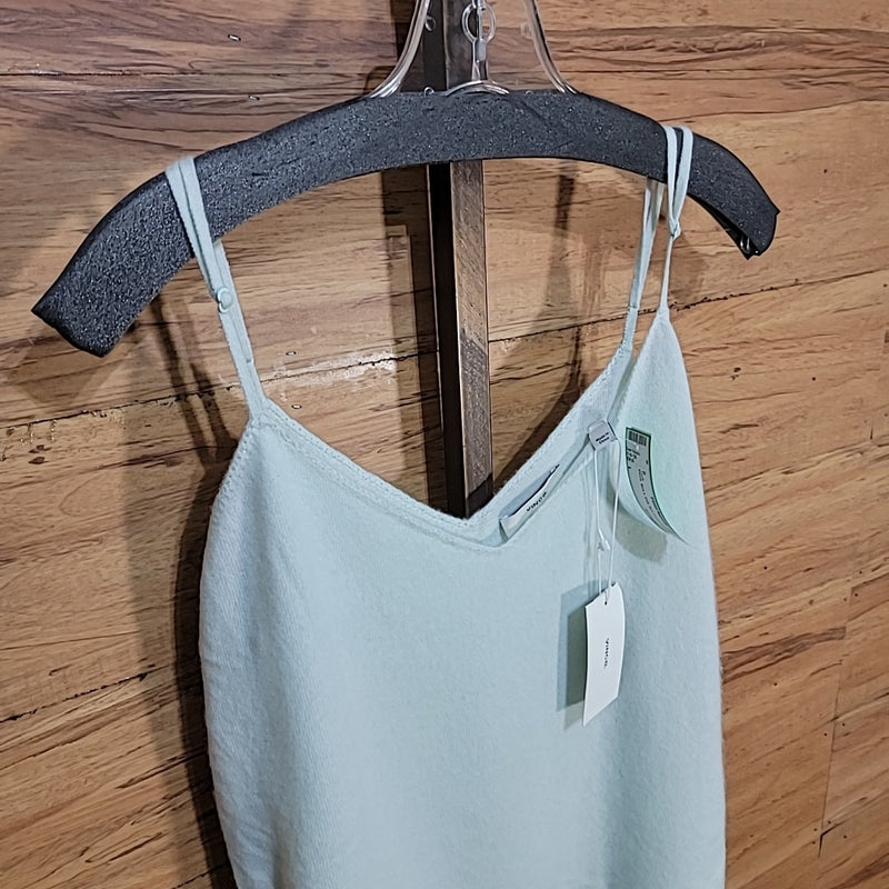 Vince. Size L Pale Sea Foam Green Cashmere Camisole Tank NWT