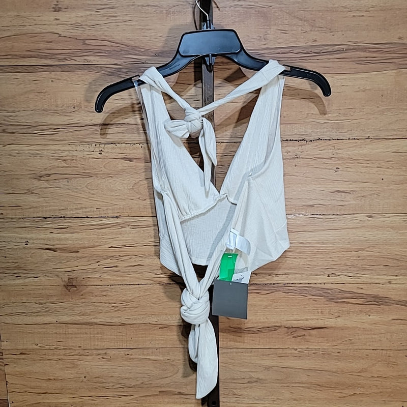 Le Lis Size M Cream Halter Tank NWT