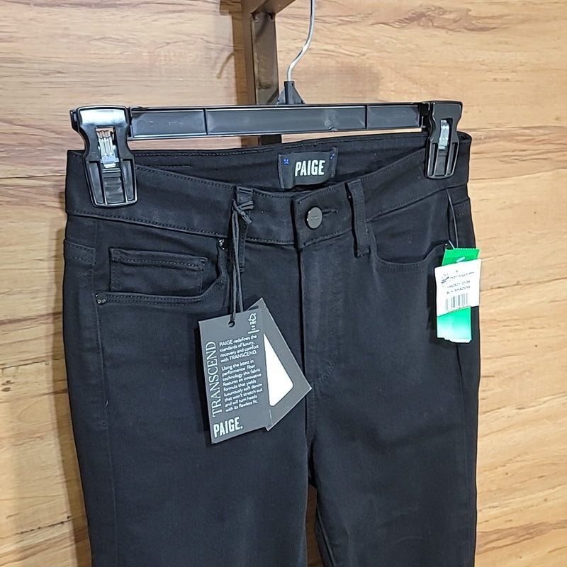 Paige Size 24 (0) Black Transcend Hoxton High Waist Skinny Jeans NWT