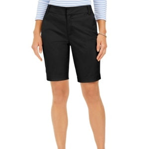 Charter Club Size 18 Black Bermuda Twill Shorts NWT