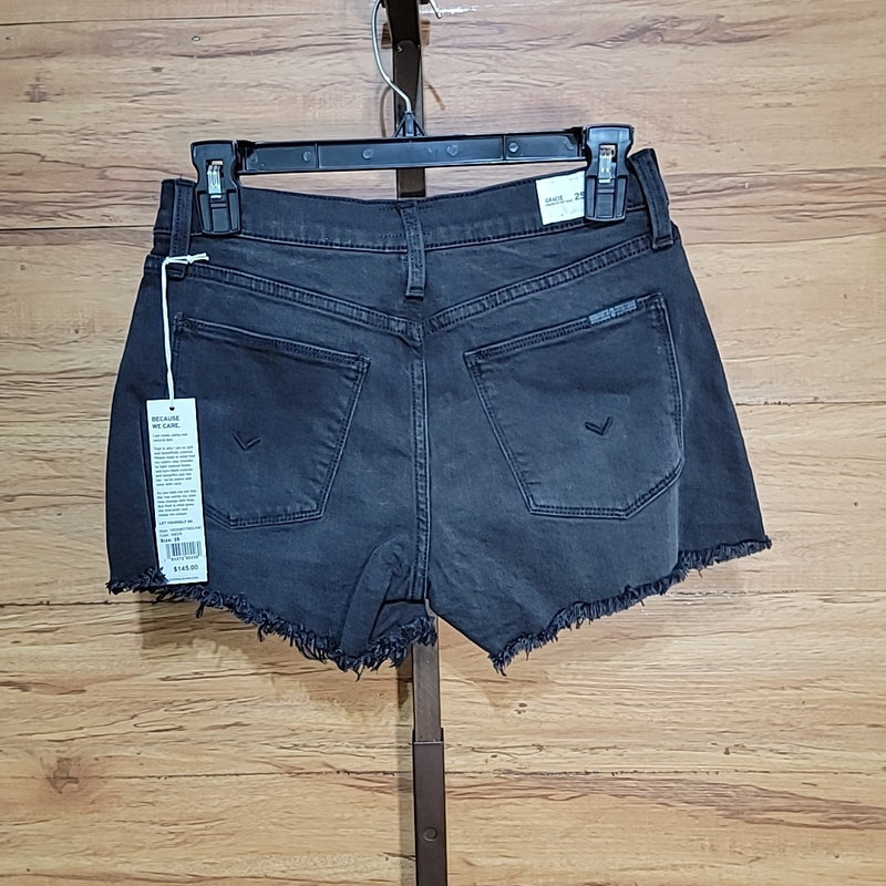 Hudson Size 27 Black Gray Gracie Midrise Cut Off Denim Shorts NWT