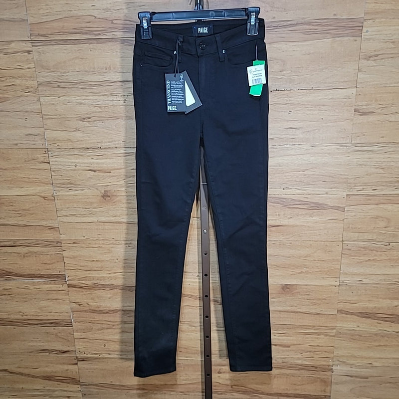 Paige Size 24 (0) Black Transcend Hoxton High Waist Skinny Jeans NWT