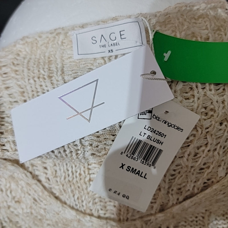 Sage the Label Size XS Beige Sweater NWT