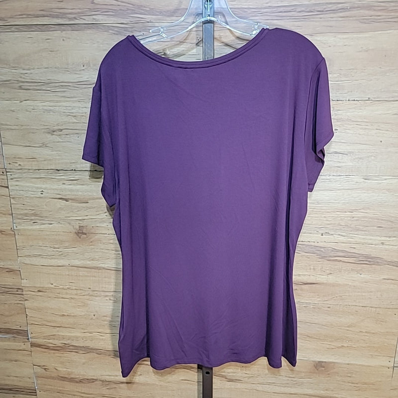 Ted Baker Size 6 (US Size 14) Purple Jacii fitted Tee Knit Top NWT