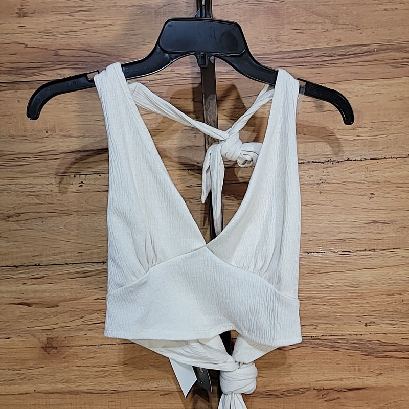 Le Lis Size M Cream Halter Tank NWT