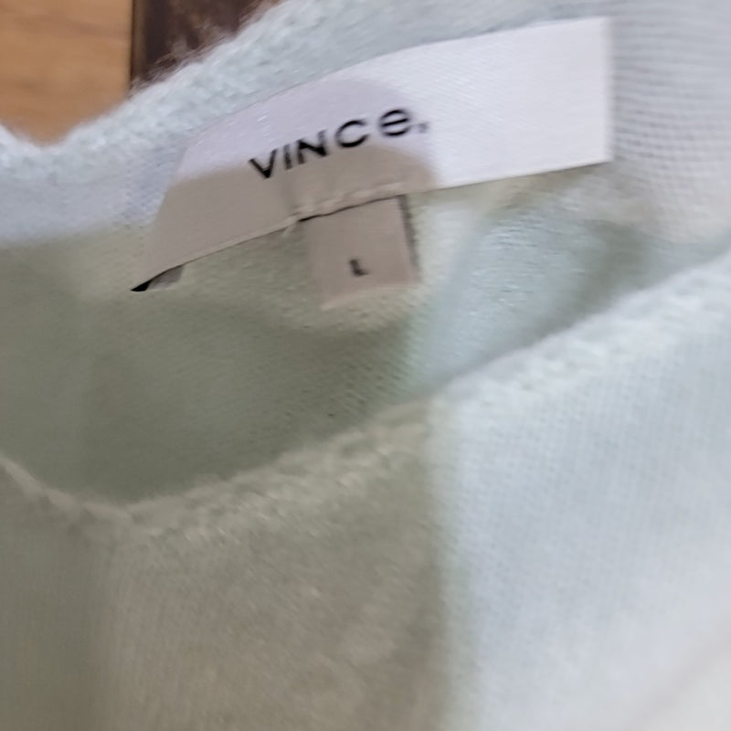 Vince. Size L Pale Sea Foam Green Cashmere Camisole Tank NWT